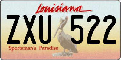 LA license plate ZXU522