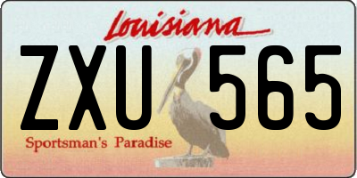 LA license plate ZXU565