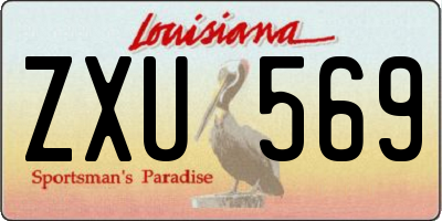 LA license plate ZXU569