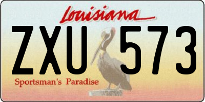 LA license plate ZXU573