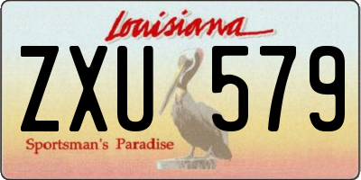 LA license plate ZXU579