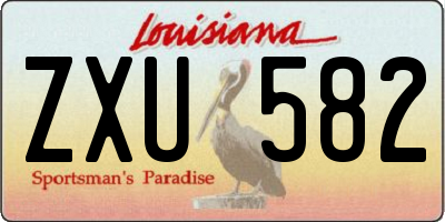 LA license plate ZXU582