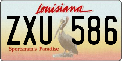 LA license plate ZXU586