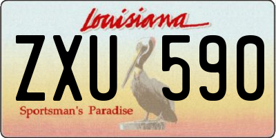 LA license plate ZXU590