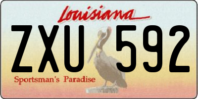 LA license plate ZXU592