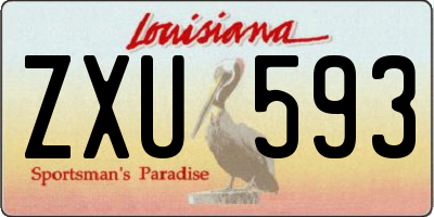 LA license plate ZXU593