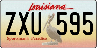 LA license plate ZXU595