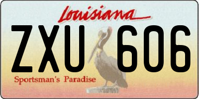LA license plate ZXU606