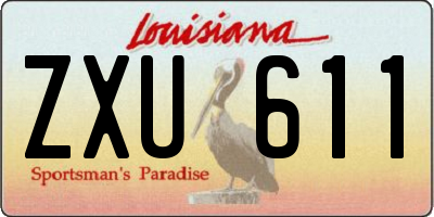 LA license plate ZXU611