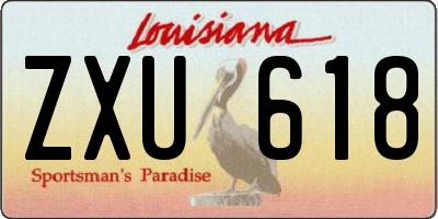 LA license plate ZXU618