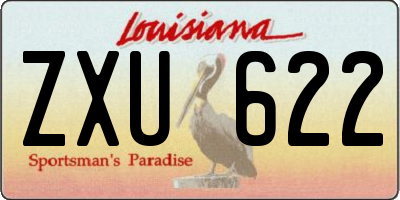 LA license plate ZXU622