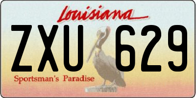 LA license plate ZXU629