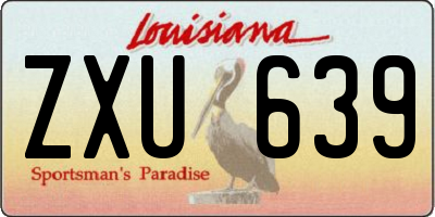 LA license plate ZXU639