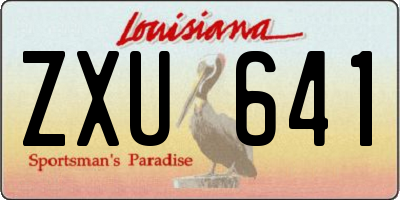 LA license plate ZXU641