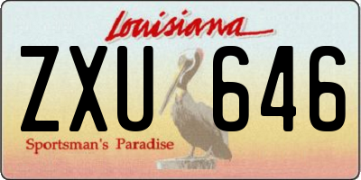 LA license plate ZXU646