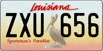 LA license plate ZXU656