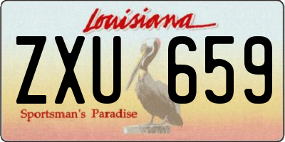 LA license plate ZXU659