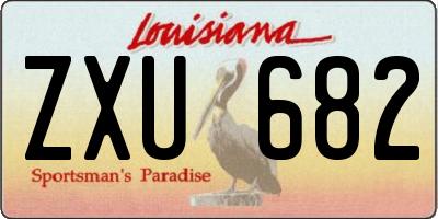 LA license plate ZXU682