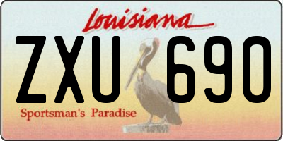 LA license plate ZXU690