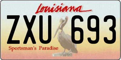 LA license plate ZXU693