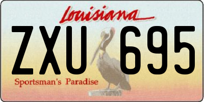 LA license plate ZXU695