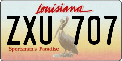 LA license plate ZXU707