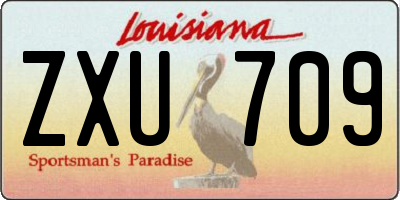 LA license plate ZXU709