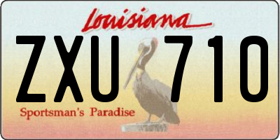 LA license plate ZXU710