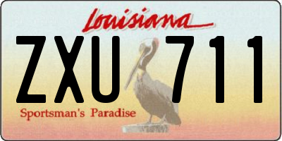 LA license plate ZXU711