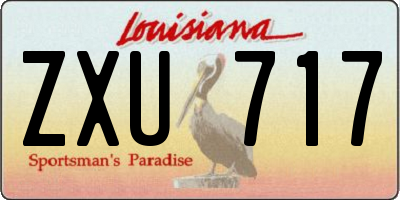 LA license plate ZXU717