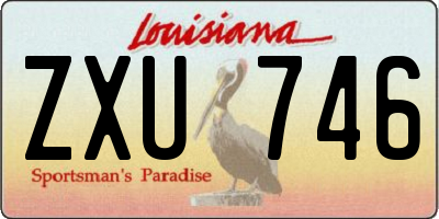 LA license plate ZXU746