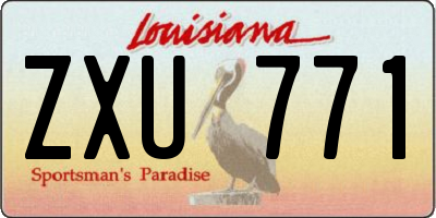LA license plate ZXU771