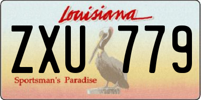 LA license plate ZXU779