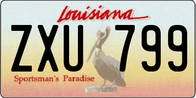 LA license plate ZXU799