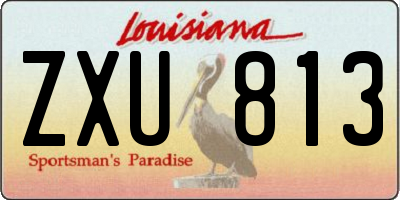 LA license plate ZXU813