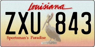 LA license plate ZXU843