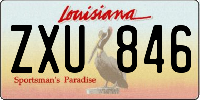 LA license plate ZXU846