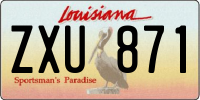 LA license plate ZXU871