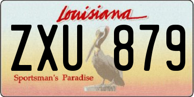 LA license plate ZXU879