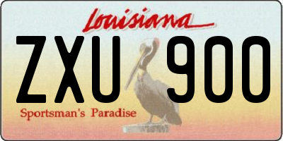 LA license plate ZXU900