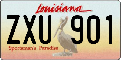 LA license plate ZXU901