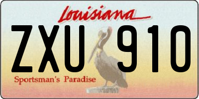 LA license plate ZXU910