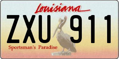 LA license plate ZXU911