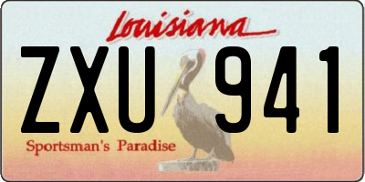 LA license plate ZXU941
