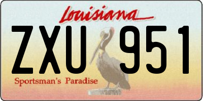 LA license plate ZXU951
