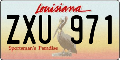 LA license plate ZXU971