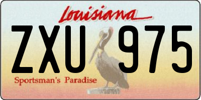 LA license plate ZXU975