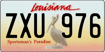 LA license plate ZXU976