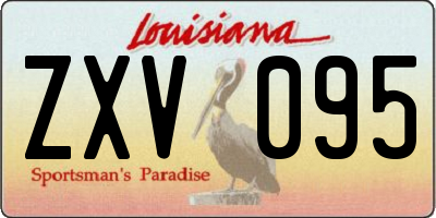 LA license plate ZXV095