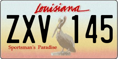 LA license plate ZXV145